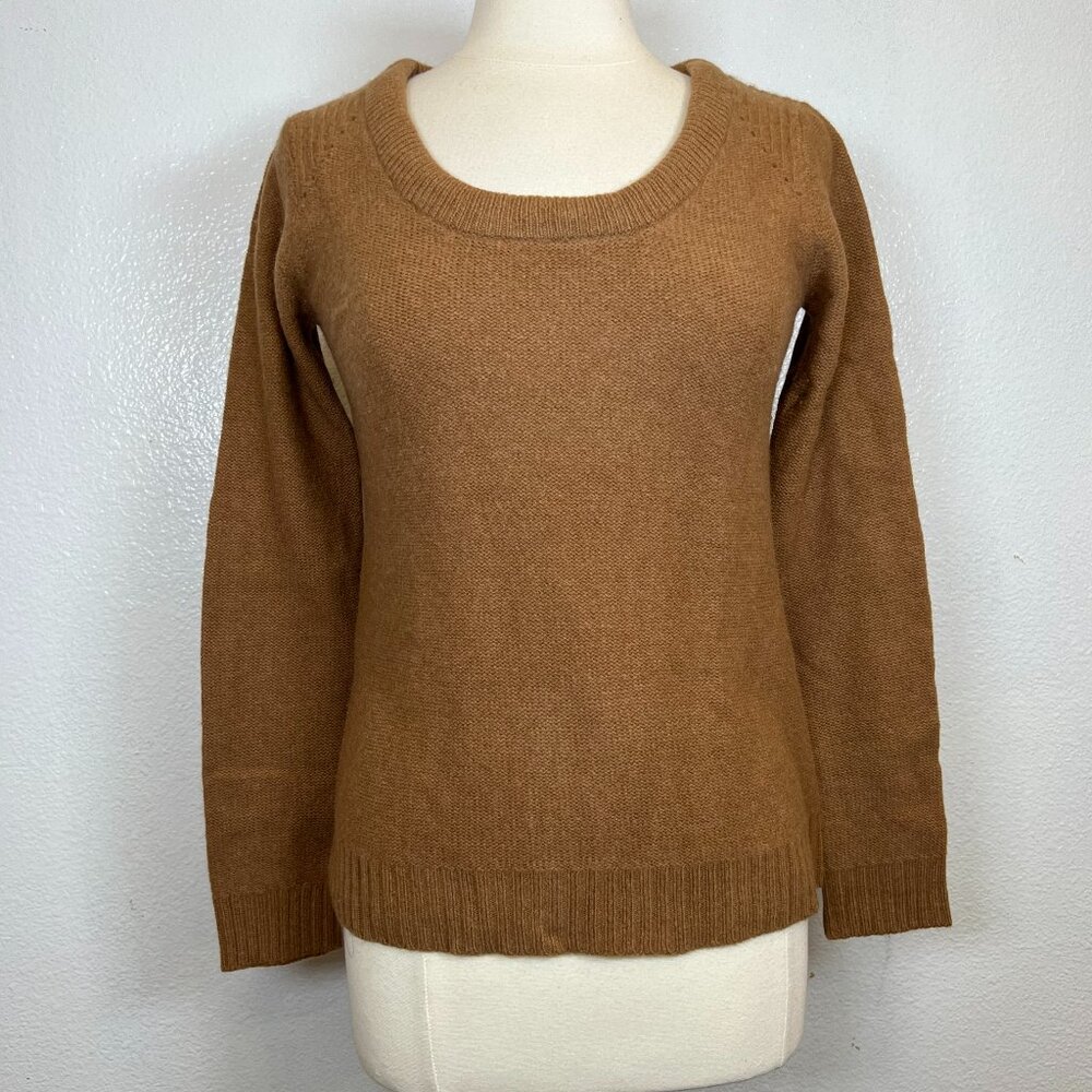COMPTOIR‎ DES COTONNIERS Wool Brown w/ Bow Sweater Size S